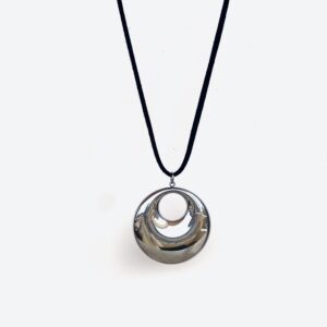 Suede Necklace with Surgical Steel Pendant