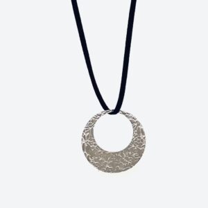 Suede Necklace with Surgical Steel Pendant