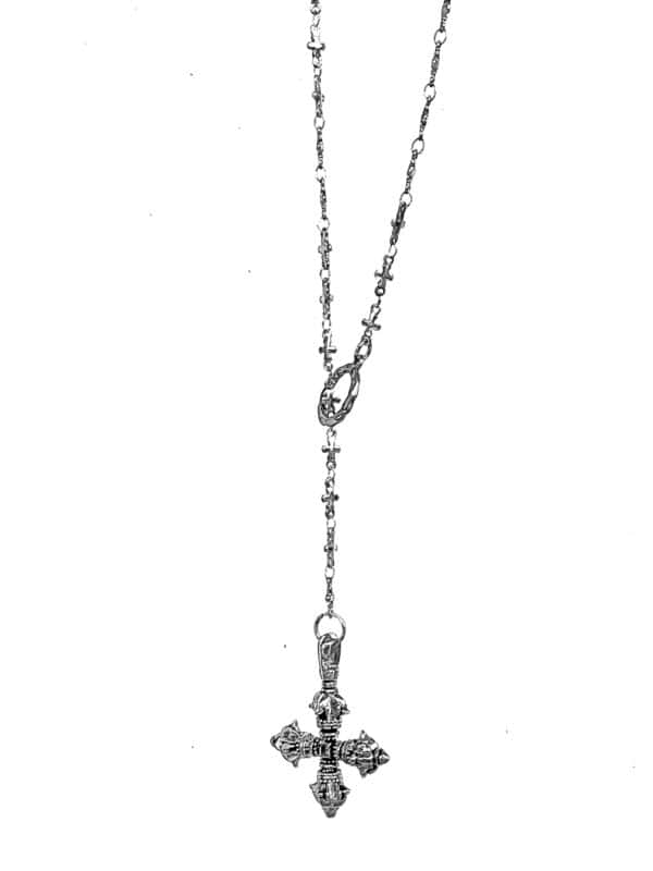Modern Surgical Steel Rosary with Cross Pendant